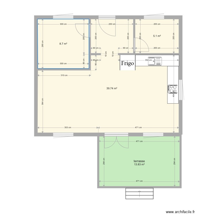 petite maison p. Plan de 0 pièce et 0 m2