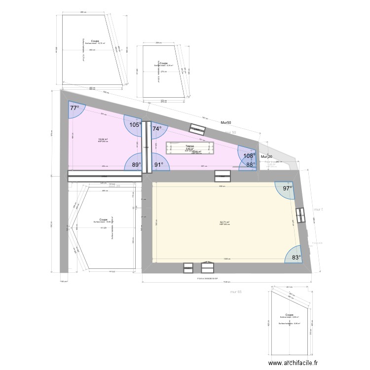 Rumeau 1. Plan de 8 pièces et 182 m2