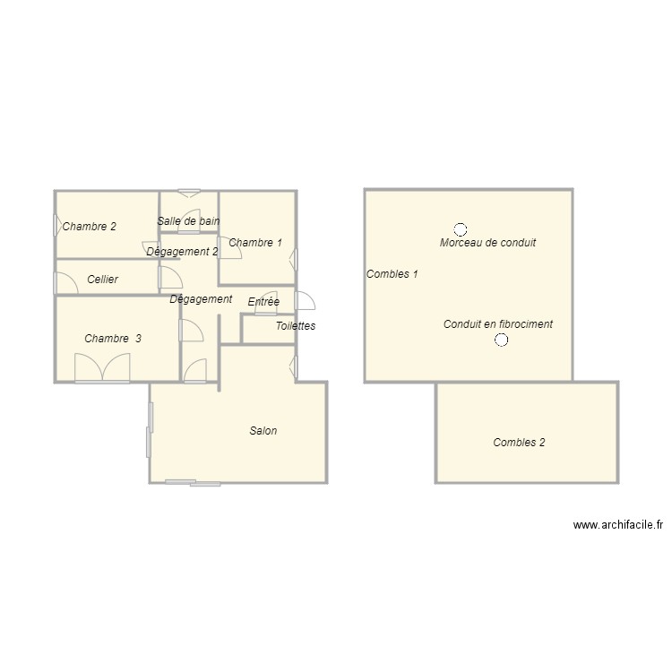 Croquis SALIBA Amiante. Plan de 0 pièce et 0 m2