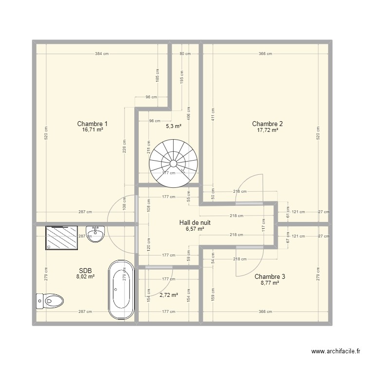 étage haut des tawes. Plan de 0 pièce et 0 m2