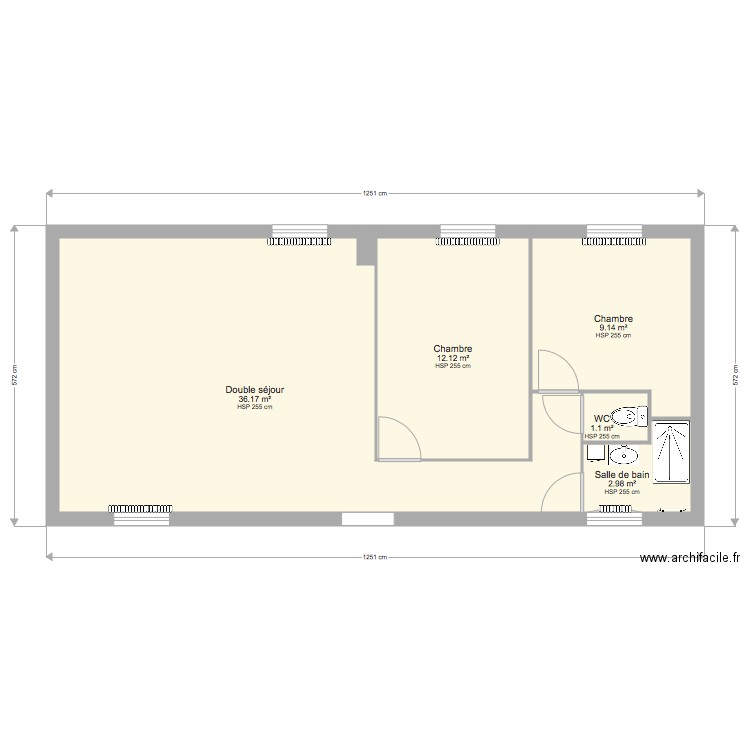 étage avant. Plan de 0 pièce et 0 m2