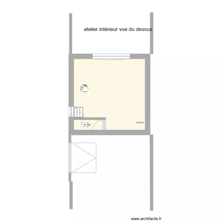 rez de chauss&eacute;e vue dessus 20200102. Plan de 