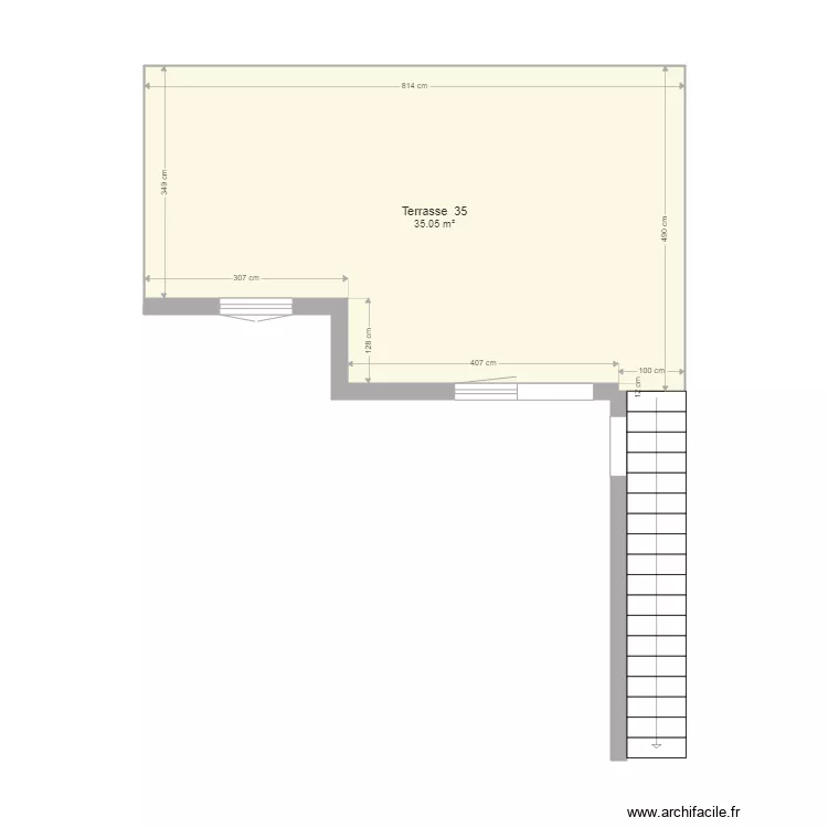 Terrasse 35. Plan de 