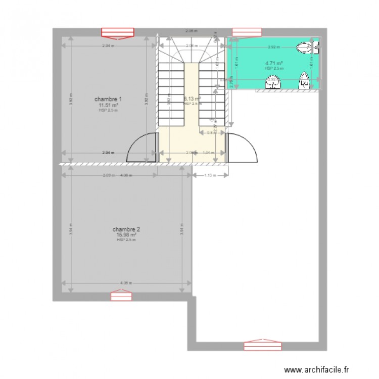 desoubry plan existant. Plan de 0 pièce et 0 m2