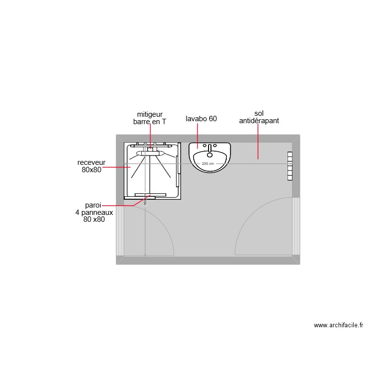apuzzo. Plan de 1 pièce et 4 m2