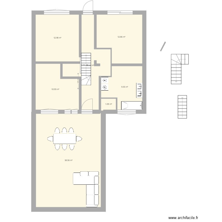 brivet agrandissement escalier. Plan de 0 pièce et 0 m2