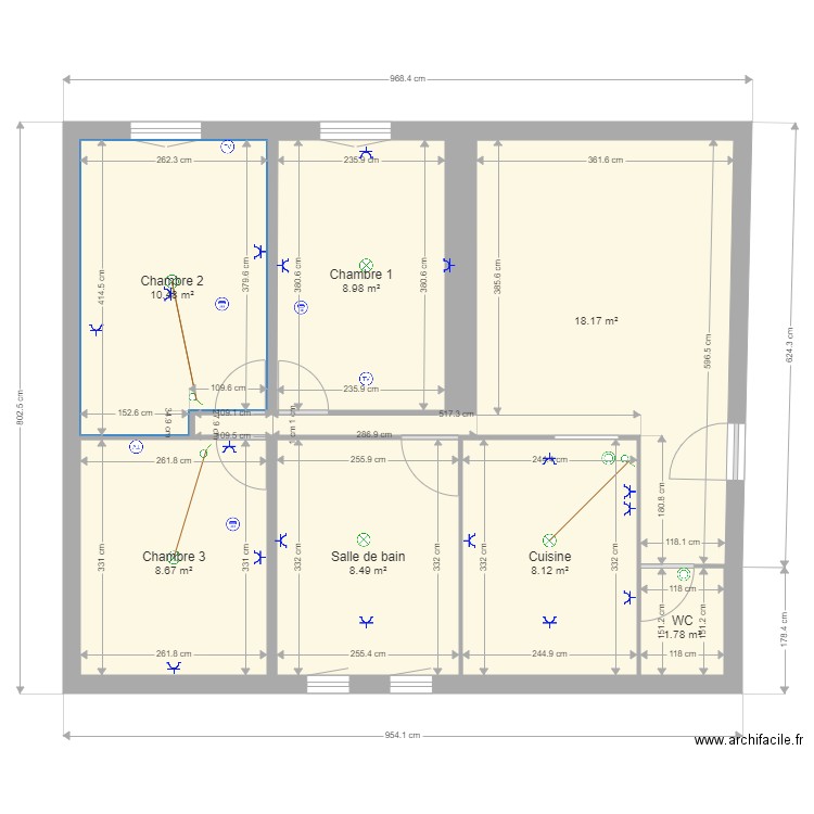 ST MAU. Plan de 0 pièce et 0 m2