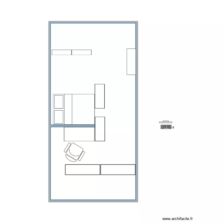 projet chambre L&eacute;a. Plan de 