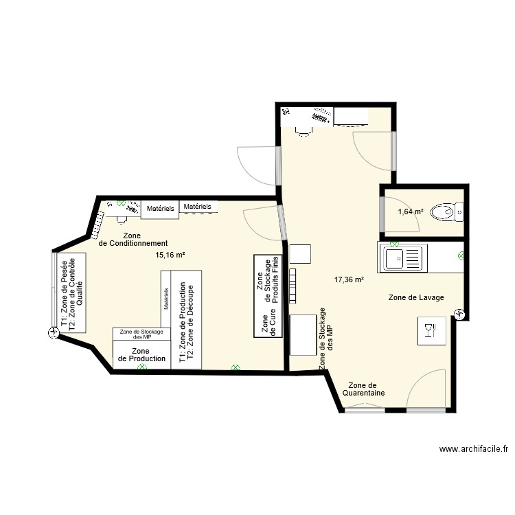 La Savonnerie Des 2 Gredins. Plan de 0 pièce et 0 m2