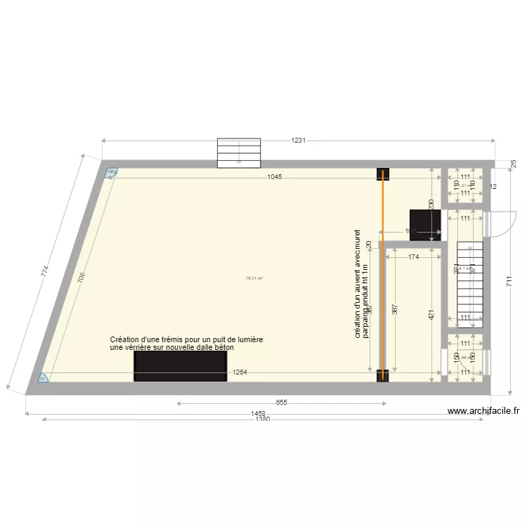 gite 2 projet terrasse. Plan de gite 2 projet terrasse. Plan de
