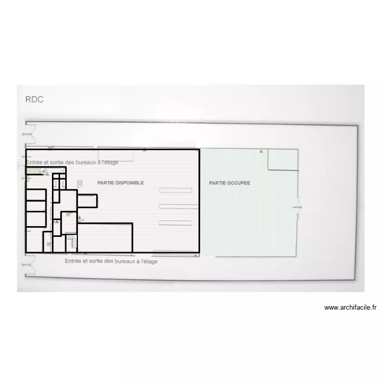 227 croquis RDC. Plan de 