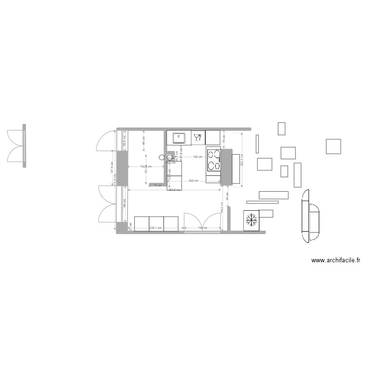 cuisinIKEA. Plan de 0 pièce et 0 m2