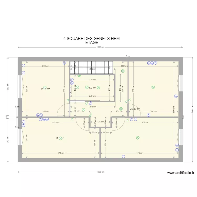 etage hem elec. Plan de 