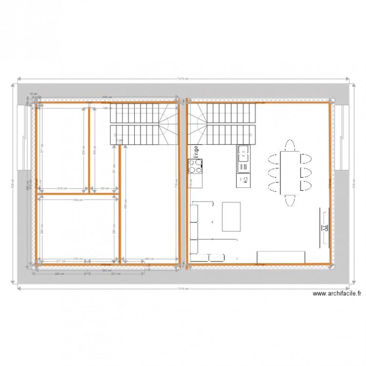 etage cloison iso. Plan de 0 pièce et 0 m2