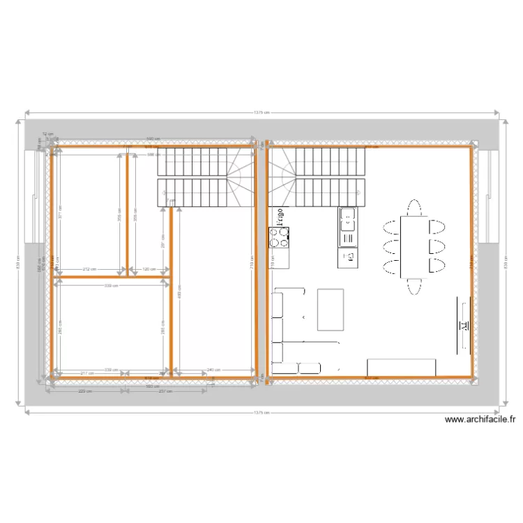 etage cloison iso. Plan de 