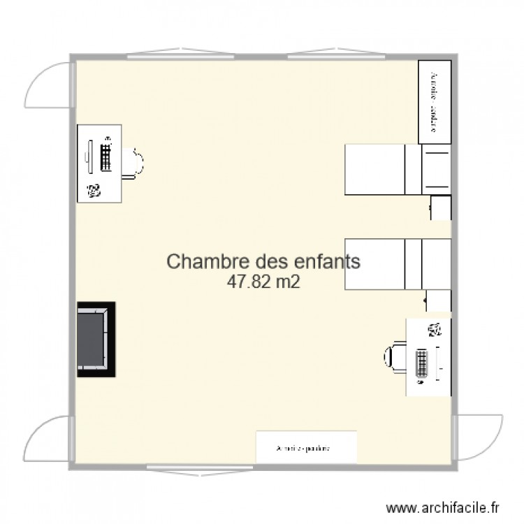 chambre des enfants. Plan de 0 pièce et 0 m2