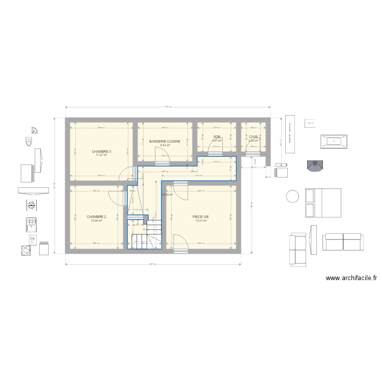 PLAN RDC ACTUEL . Plan de 0 pièce et 0 m2