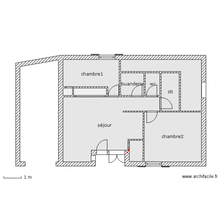 rez lunel. Plan de 0 pièce et 0 m2