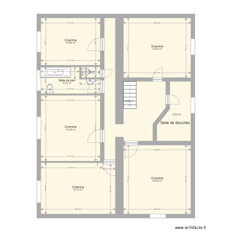 1er étage maison. Plan de 0 pièce et 0 m2