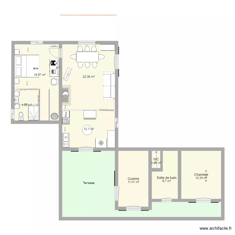 MAISON sosso chambre 1. Plan de 