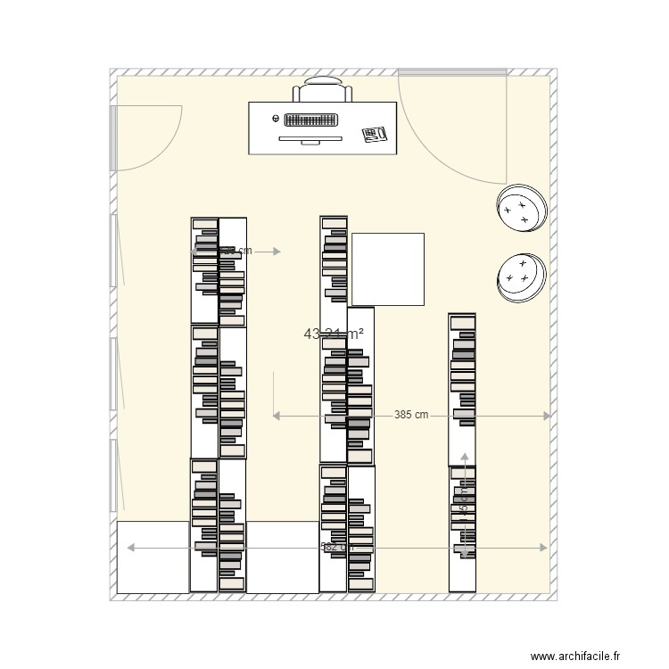 Bibliothéque école. Plan de 0 pièce et 0 m2