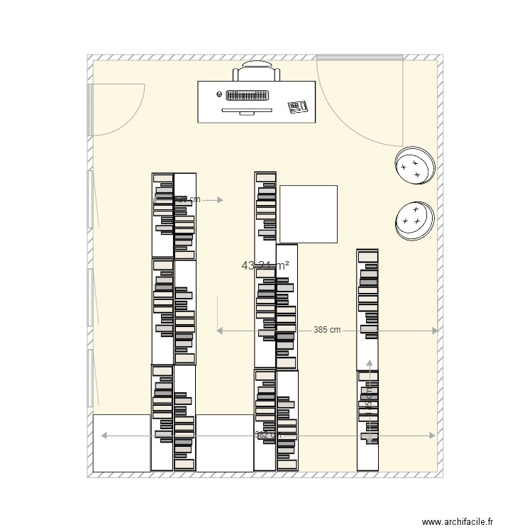 Bibliothéque école. Plan de 0 pièce et 0 m2