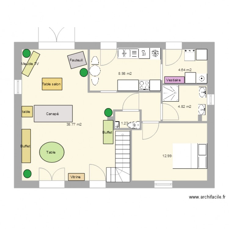 Tillière RDC. Plan de 0 pièce et 0 m2
