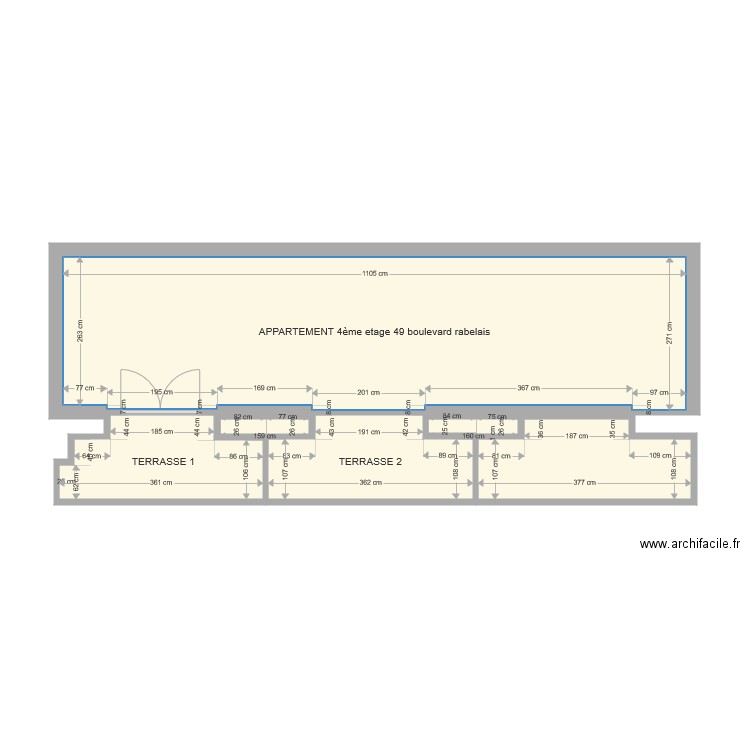 PERSO ED terrasse. Plan de 0 pièce et 0 m2