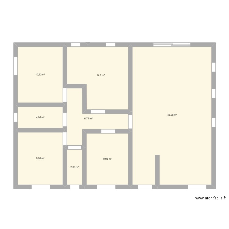 MAISON FFGH3. Plan de 8 pièces et 102 m2