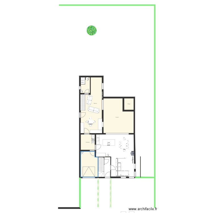 Maison . Plan de 7 pièces et 121 m2