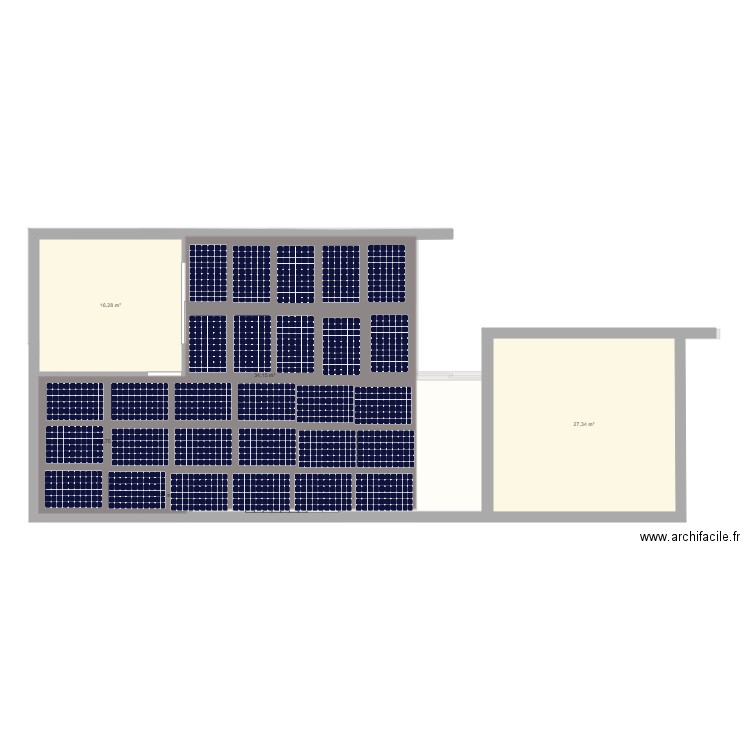 nouvelle maison panneaux solaire. Plan de 9 pièces et 196 m2