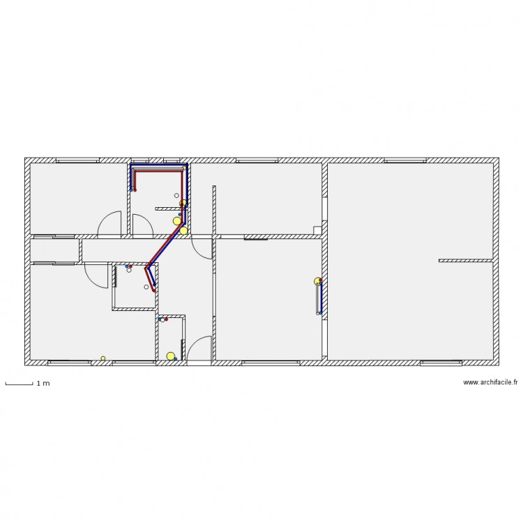 Etage de Vie (Plomberie). Plan de 0 pièce et 0 m2