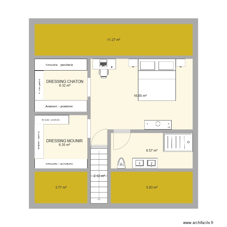 GRENIER. Plan de 0 pièce et 0 m2