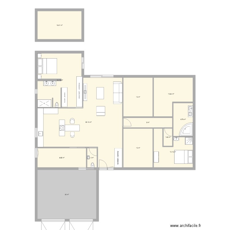 Plan maison V3. Plan de 0 pièce et 0 m2