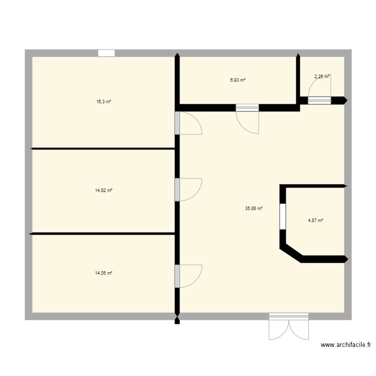 plan de l entreprise deuxieme. Plan de 7 pièces et 95 m2