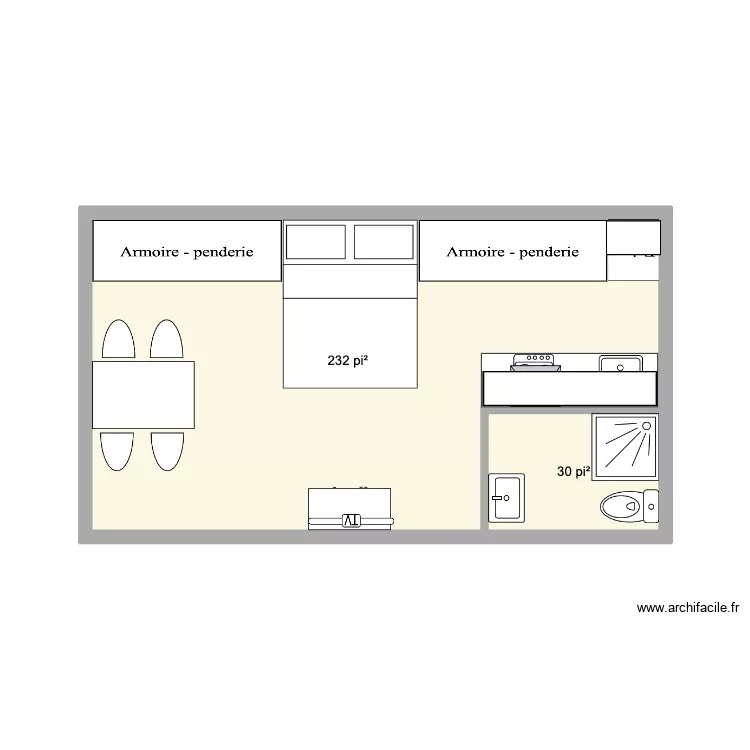 appartement loft 41 B. Plan de 