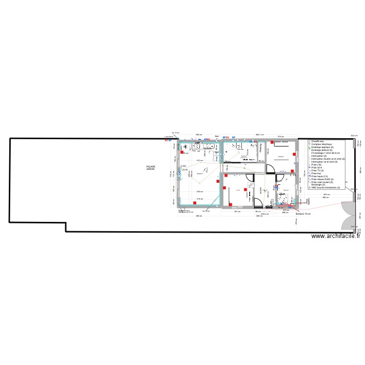 43 bis LC masse projet 01 01 24. Plan de 6 pièces et 81 m2