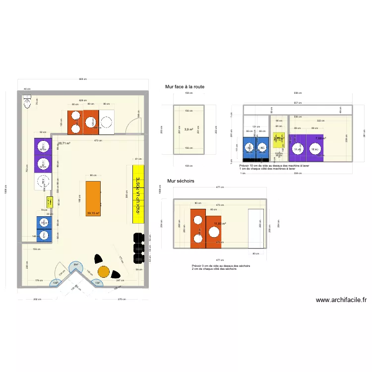 LAVERIE SAUCATS. Plan de 0 pièce et 0 m2