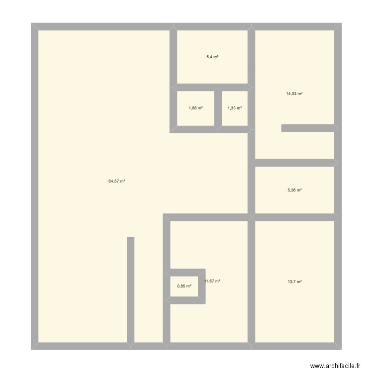 Guironcet 2. Plan de 9 pièces et 119 m2