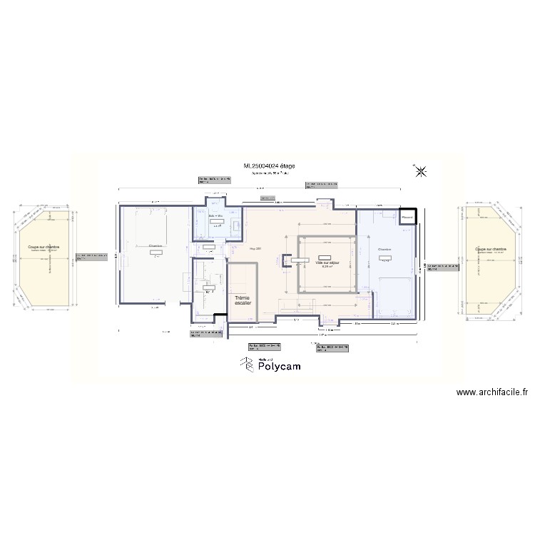 ML25004024 étage. Plan de 1 pièce et 8 m2
