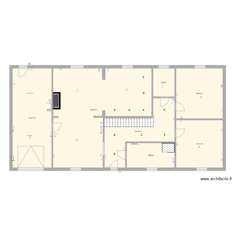 tressange. Plan de 7 pièces et 174 m2