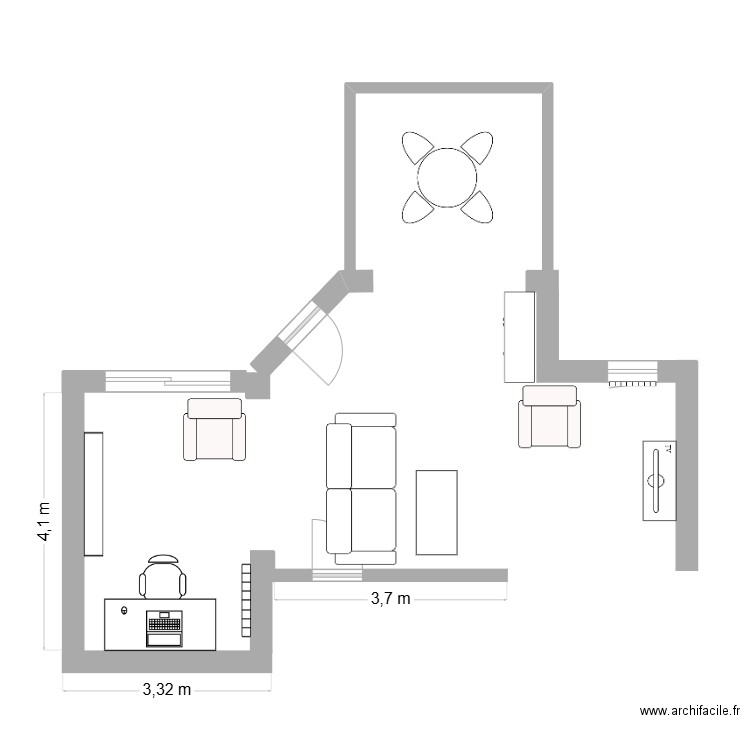 veranda. Plan de 0 pièce et 0 m2