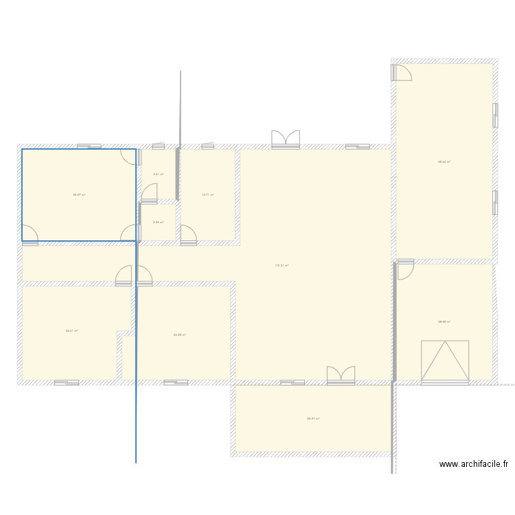 plan 1. Plan de 0 pièce et 0 m2