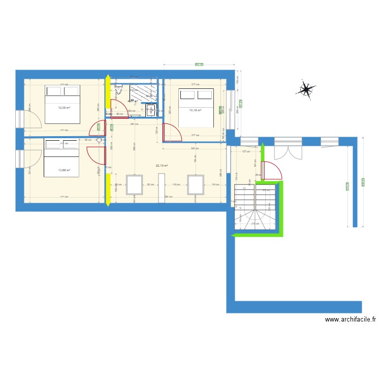 MSAGE_RDC&Etage. Plan de 16 pièces et 160 m2