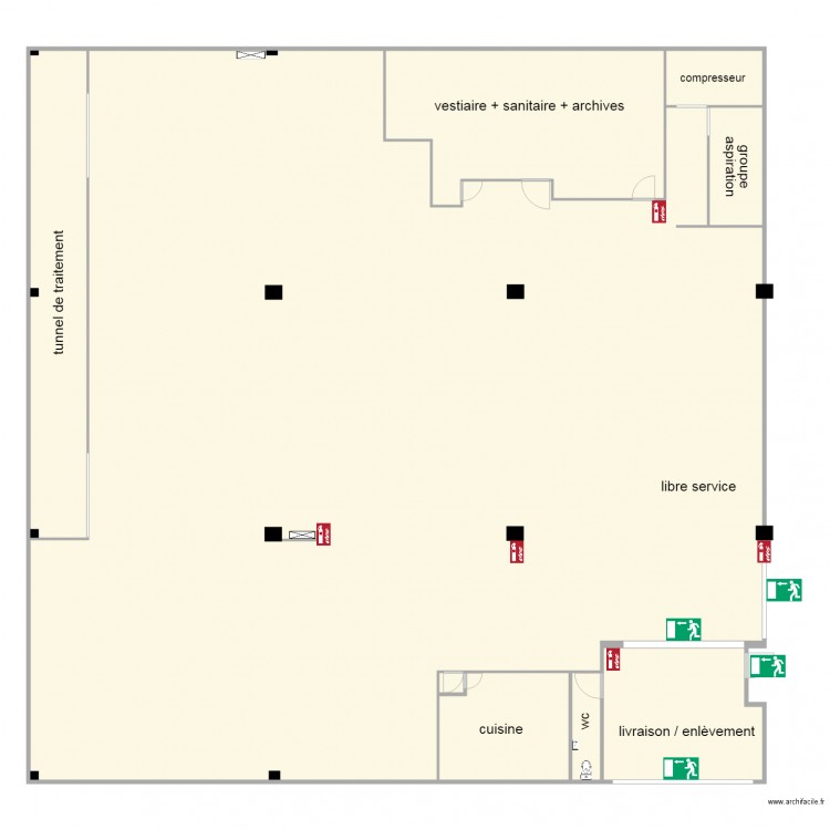 depot n 16 plan évacuation. Plan de 0 pièce et 0 m2