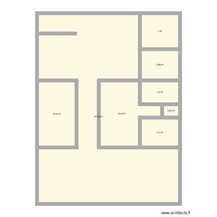 plan U33. Plan de 8 pièces et 140 m2