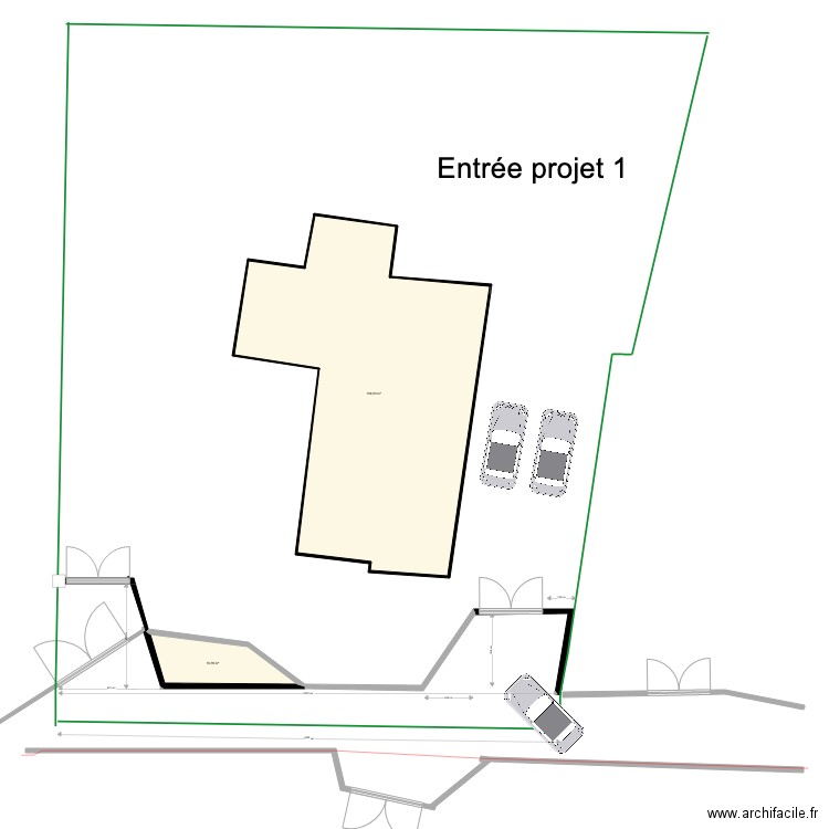 Entrée projet 1 variante 2. Plan de 0 pièce et 0 m2