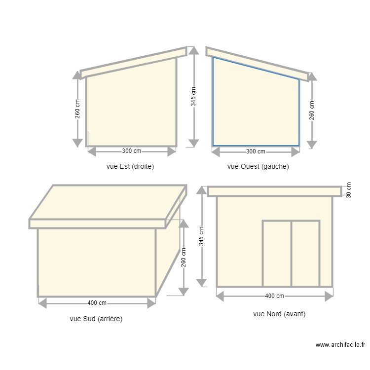 courcy facade 2. Plan de 22 pièces et 200 m2