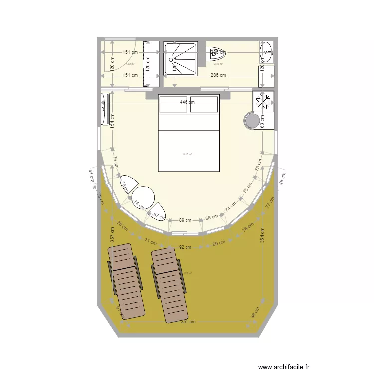 Tani House rond. Plan de 