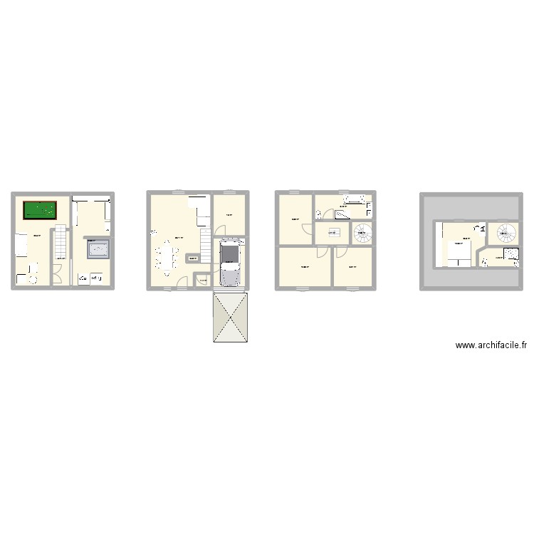 Maison 3. Plan de 18 pièces et 190 m2